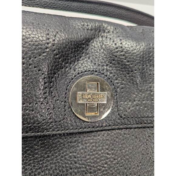 Kate Spade Double Vanessa York Street Noel Hobo Bag Perforated Leather Turn Lock - Picture 3 of 14